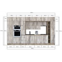 Bucatarie ZONE B 420 FRONT PAL K002 / decor K084